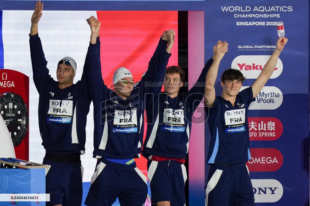 Men 4x200 Freestyle Relay At World Aquatics Championships - Singapore