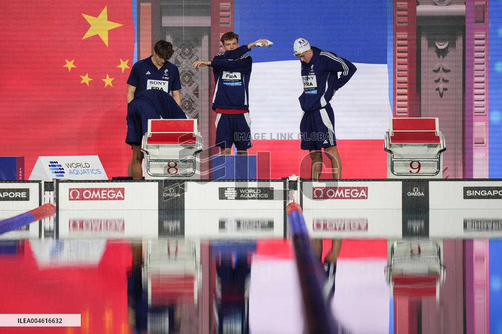 Men 4x200 Freestyle Relay At World Aquatics Championships - Singapore