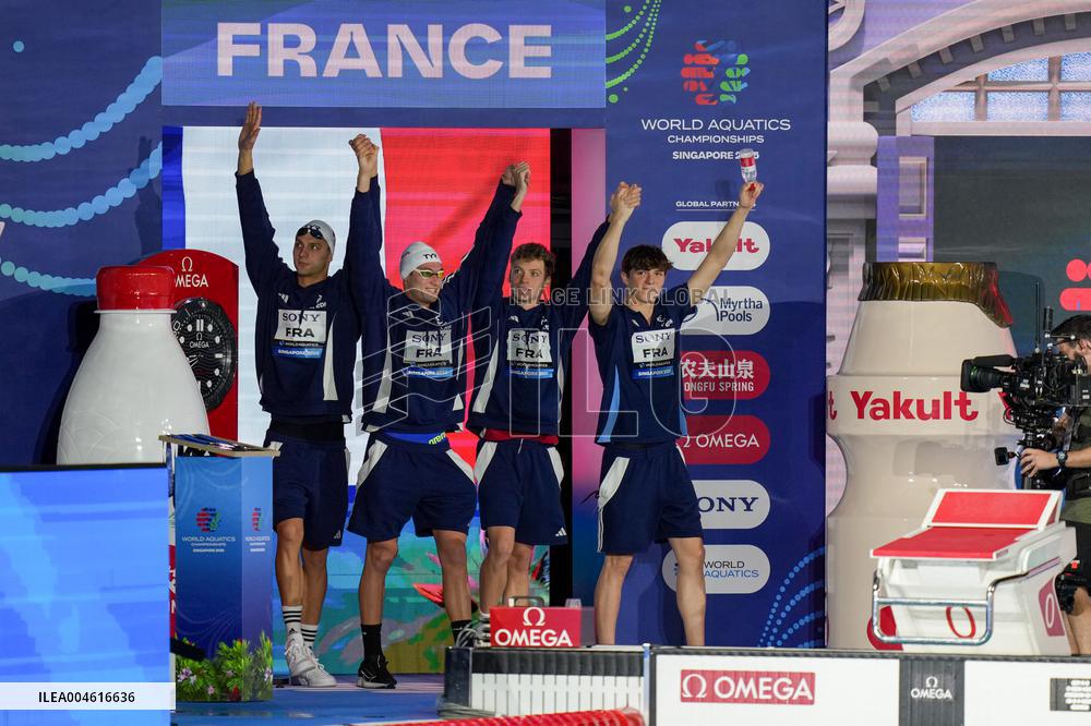 Men 4x200 Freestyle Relay At World Aquatics Championships - Singapore