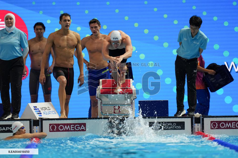 Men 4x200 Freestyle Relay At World Aquatics Championships - Singapore