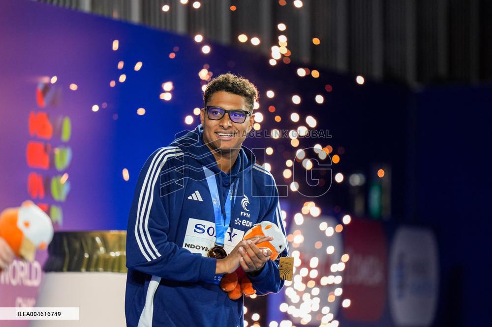 200m Backstroke - Yohann Ndoye-Brouard Wins Bronze At World Aquatics Championships - Singapore