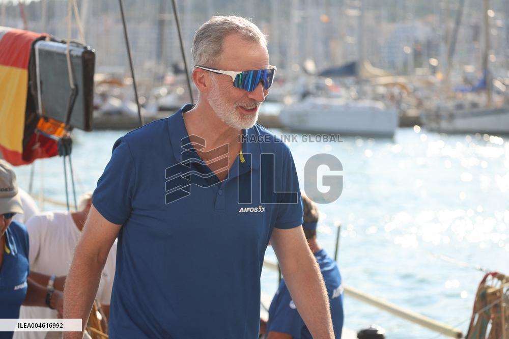 King Felipe VI Returns After Sailing Day - Spain