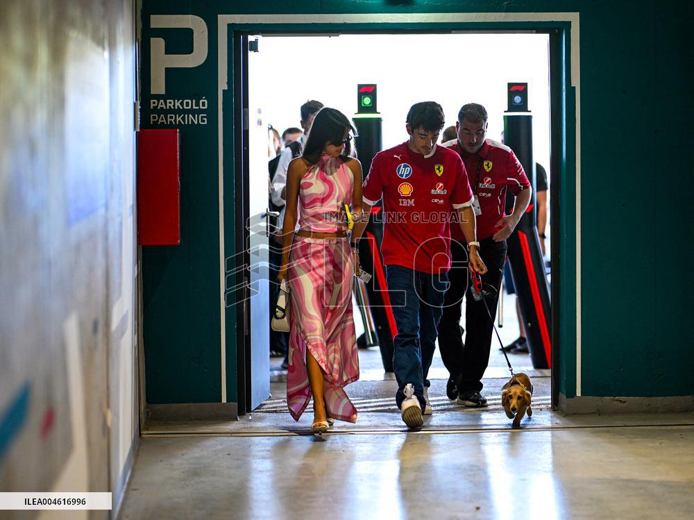 Charles Leclerc With Girlfriend And Leo The Dog At Hungarian Grand Prix