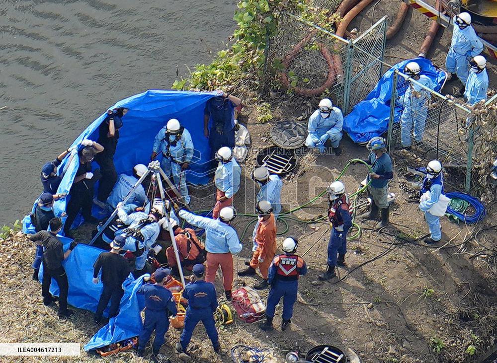 Sewer inspection accident near Tokyo