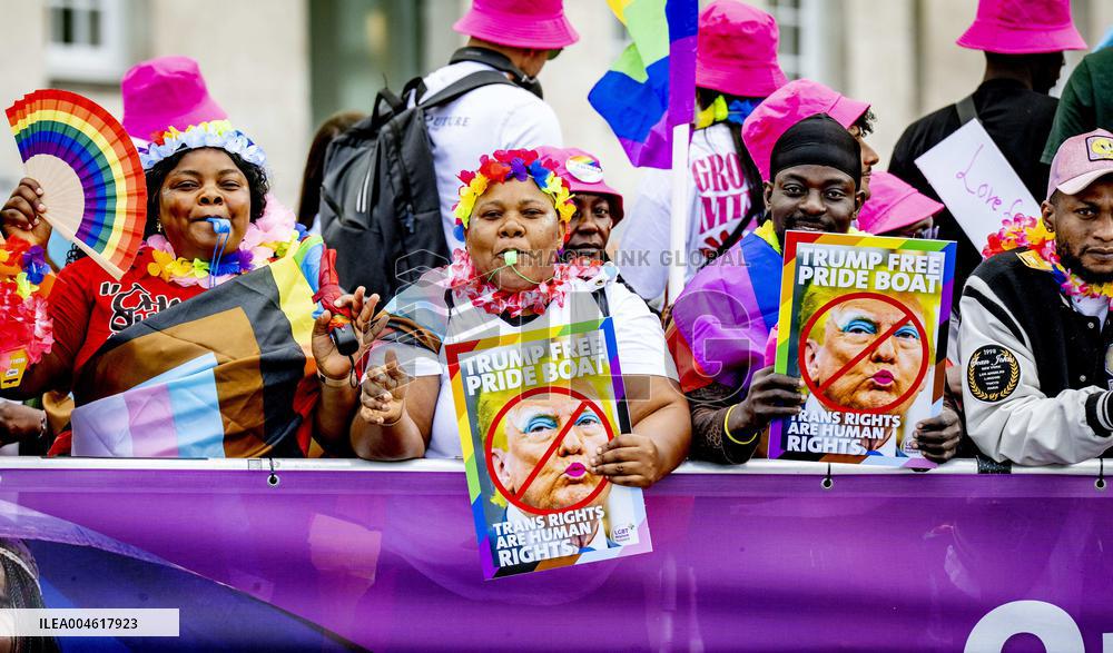 Canal Parade in Amsterdam - Netherlands