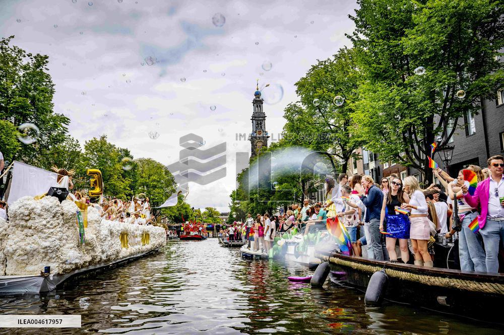 Canal Parade in Amsterdam - Netherlands