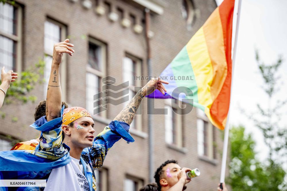 Canal Parade in Amsterdam - Netherlands