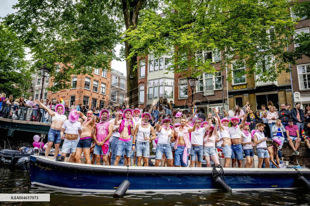 Canal Parade in Amsterdam - Netherlands
