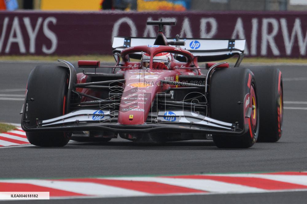 Charles Leclerc Celebrates Qualifying On Pole At The F1 Hungarian Grand Prix - Budapest