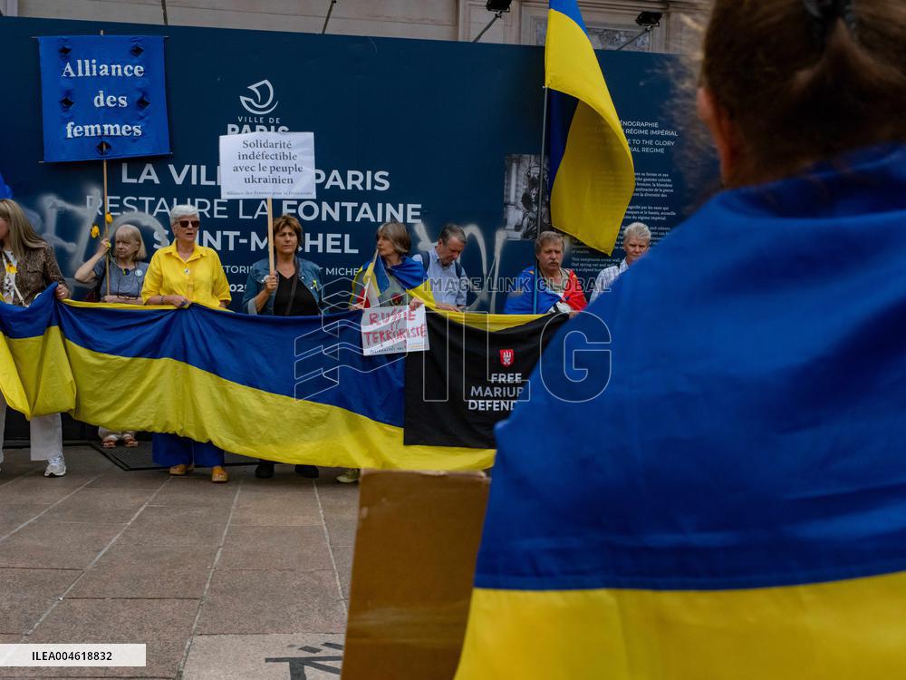 Ukrainians Rally For Anti-aircraft Defence Resources - Paris