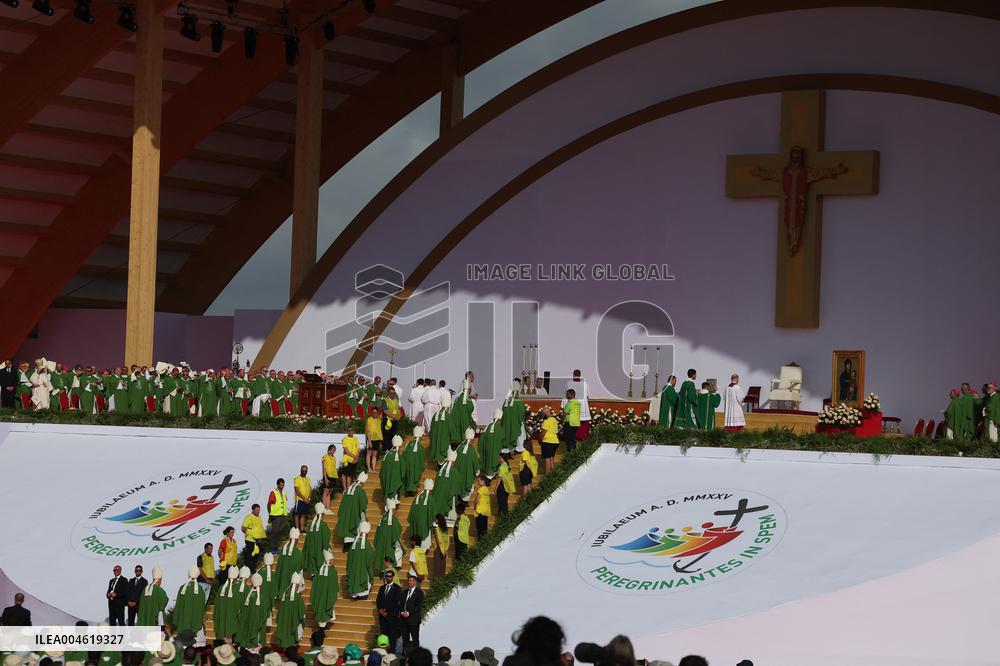 Pope Leo XIV Leads Mass For Youth Jubilee - Rome