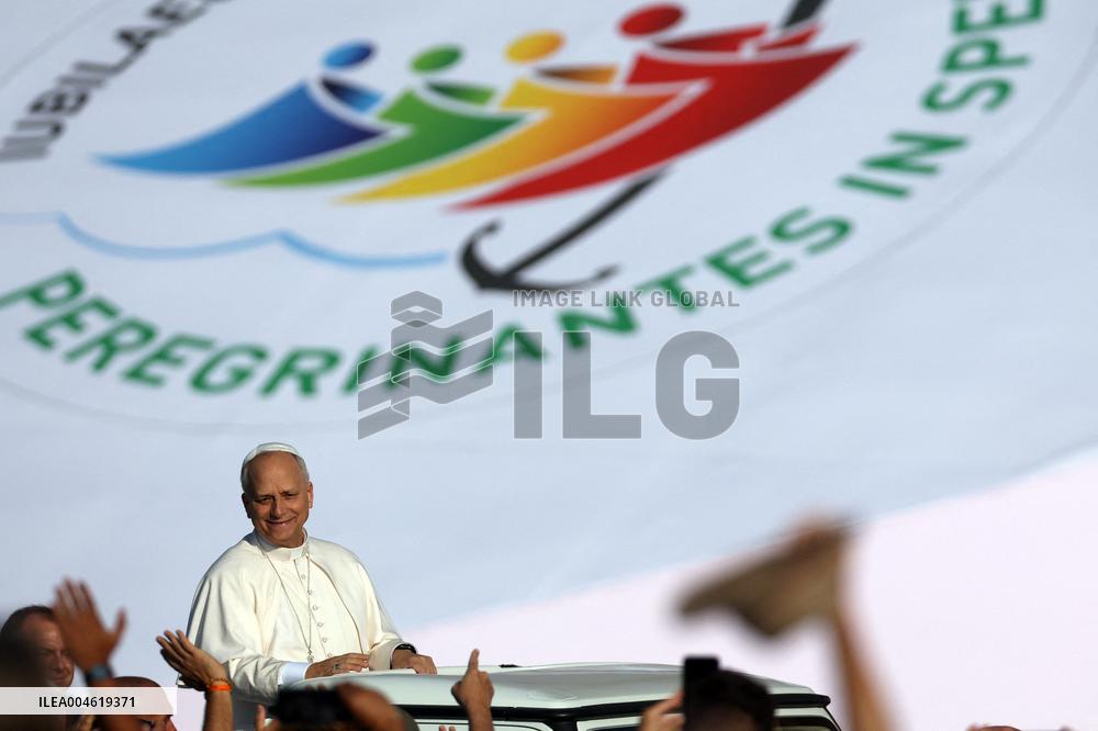 Pope Leo XIV Leads Mass For Youth Jubilee - Rome