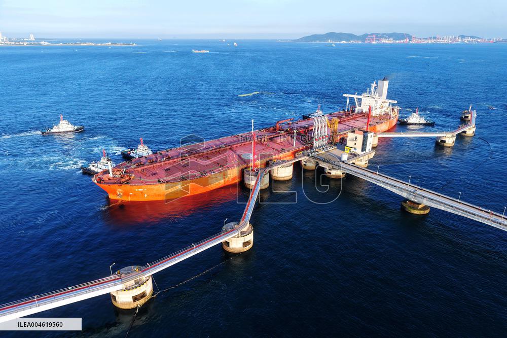 An Oil Tanker Carrying Imported Crude Oil