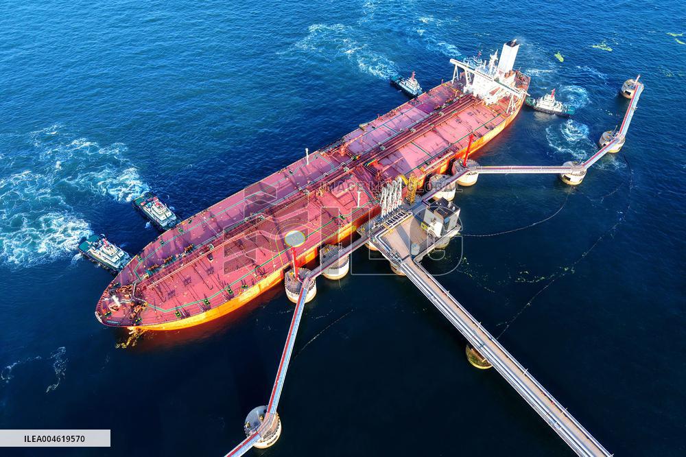 An Oil Tanker Carrying Imported Crude Oil