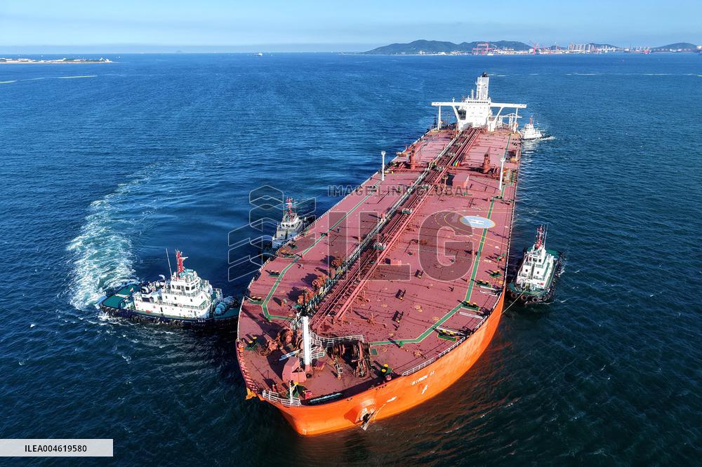 An Oil Tanker Carrying Imported Crude Oil