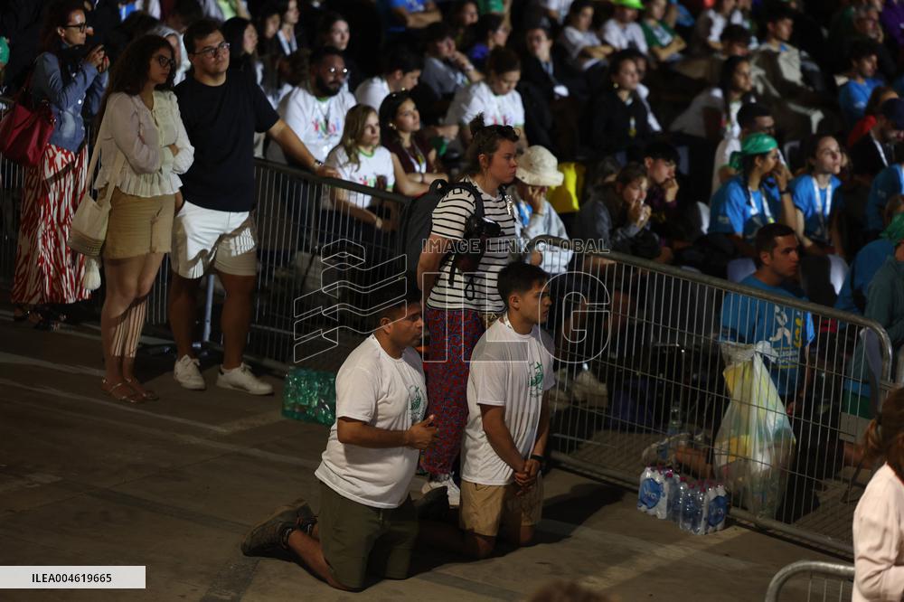 Atmosphere During Prayer Vigil For Youth Jubilee 2025 - Rome