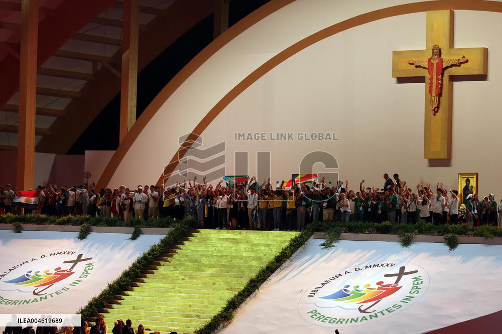 Atmosphere During Prayer Vigil For Youth Jubilee 2025 - Rome