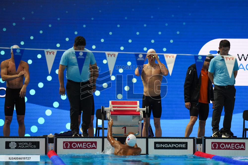 4x100m Medley Relay - Team France Wins Silver At 2025 World Aquatics Championships - Singapore
