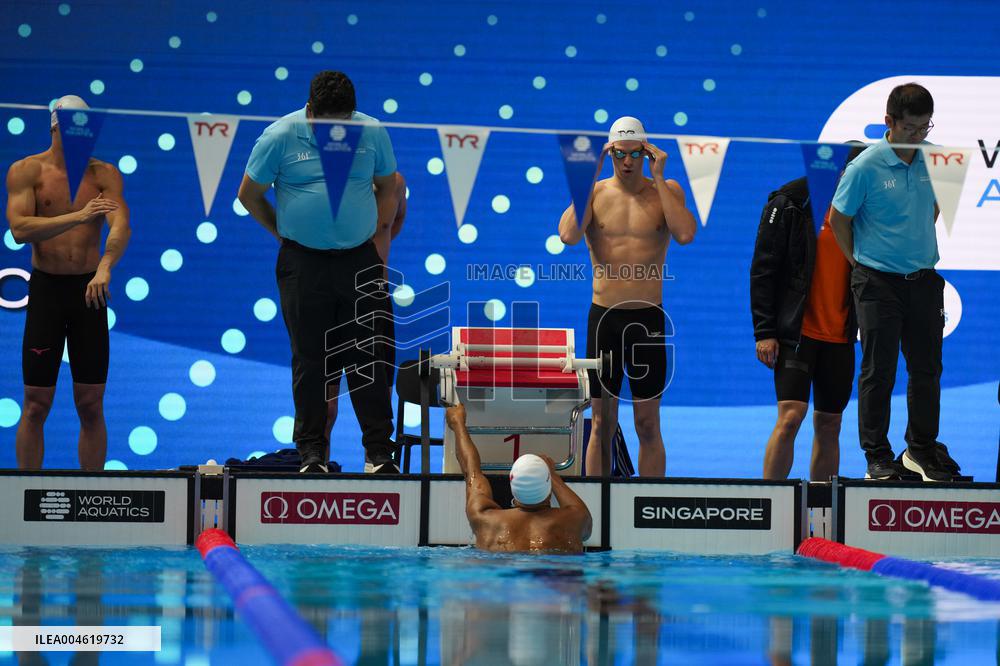 4x100m Medley Relay - Team France Wins Silver At 2025 World Aquatics Championships - Singapore