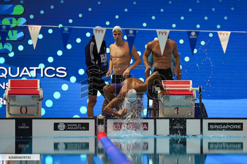 4x100m Medley Relay - Team France Wins Silver At 2025 World Aquatics Championships - Singapore