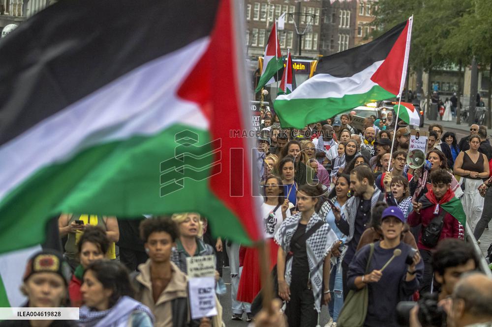 Amsterdam Protesters Rally for Gaza - Netherlands