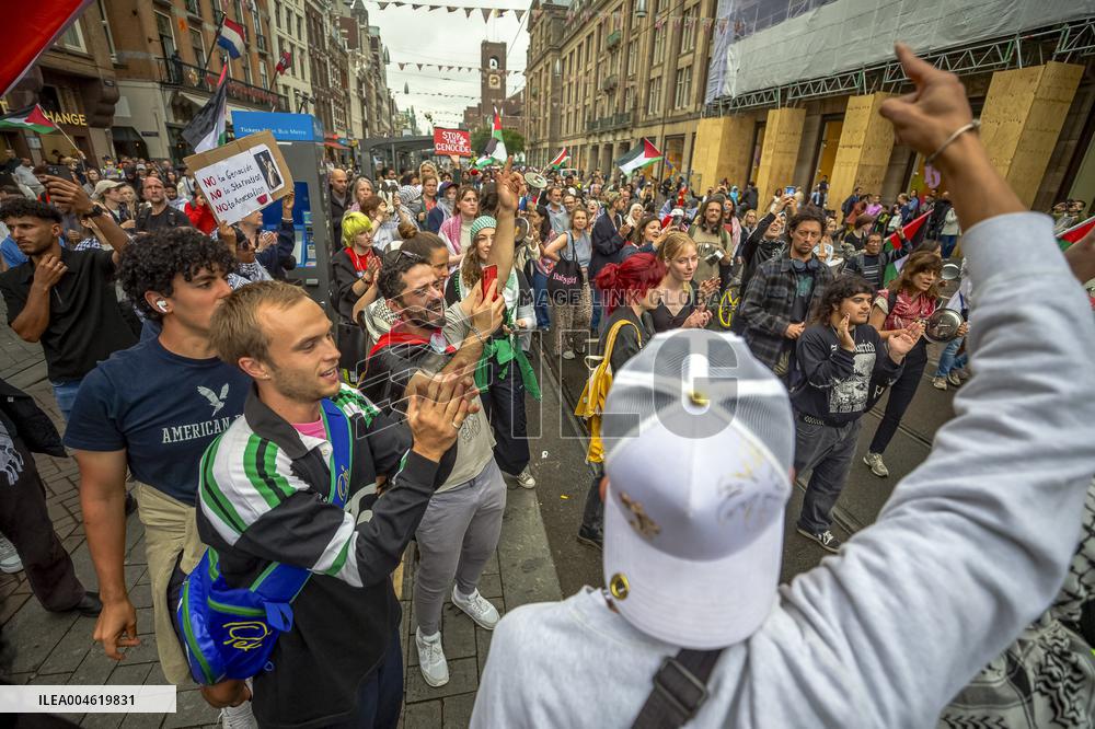 Amsterdam Protesters Rally for Gaza - Netherlands