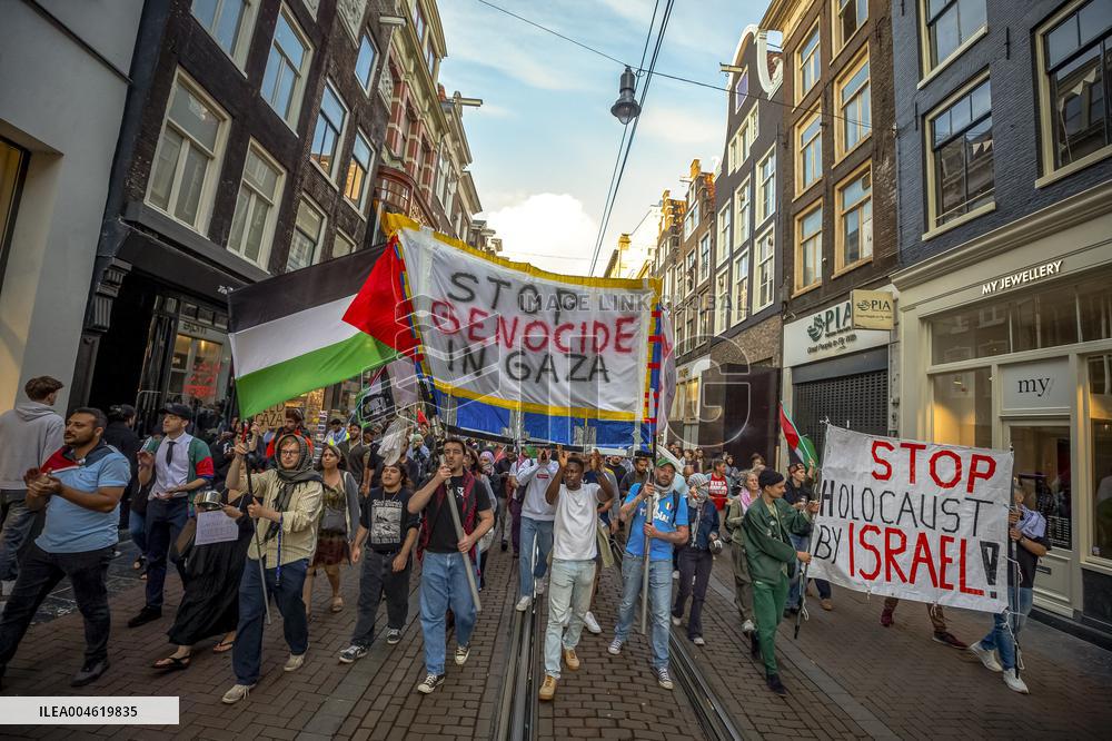 Amsterdam Protesters Rally for Gaza - Netherlands