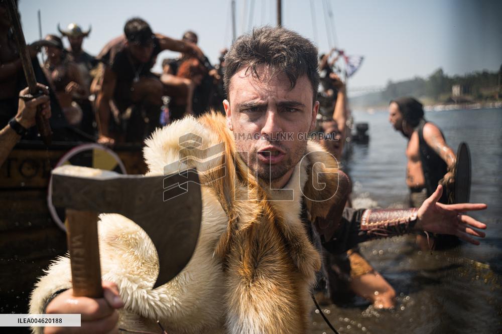 Viking Landing of the LXV Viking Romaria Vikinga - Spain