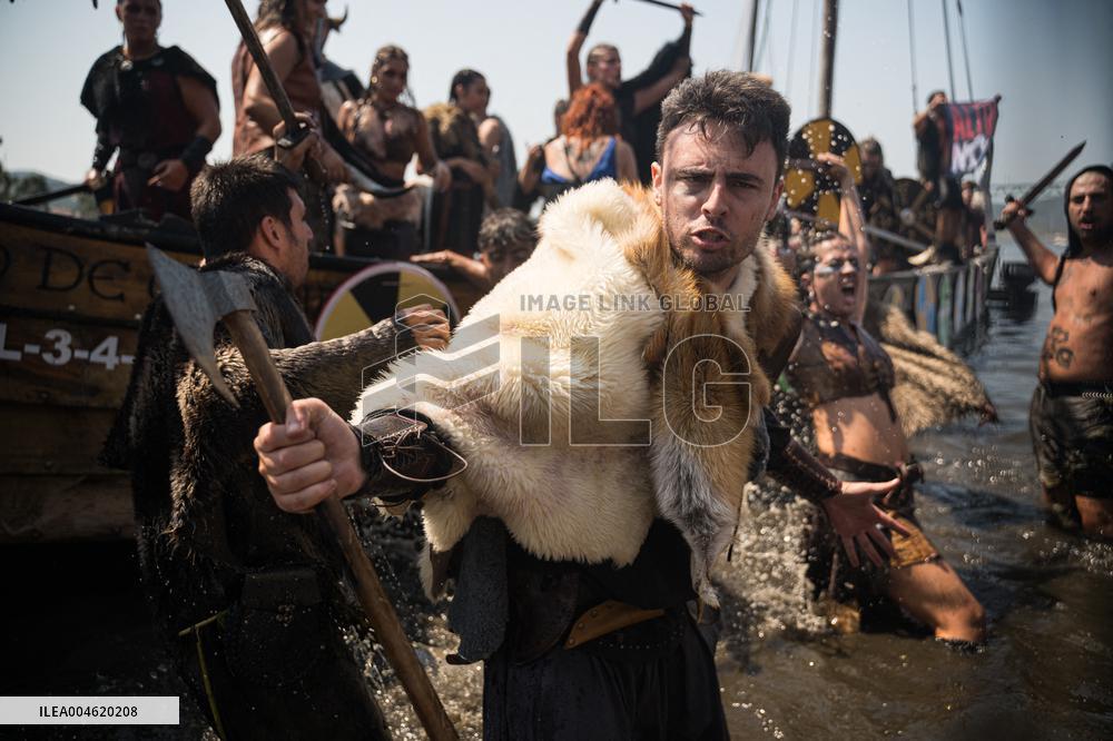 Viking Landing of the LXV Viking Romaria Vikinga - Spain