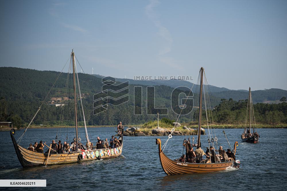 Viking Landing of the LXV Viking Romaria Vikinga - Spain