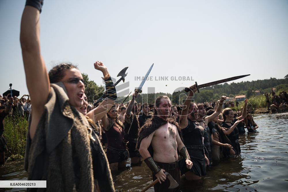 Viking Landing of the LXV Viking Romaria Vikinga - Spain