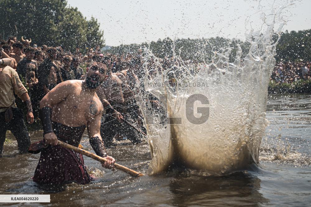 Viking Landing of the LXV Viking Romaria Vikinga - Spain