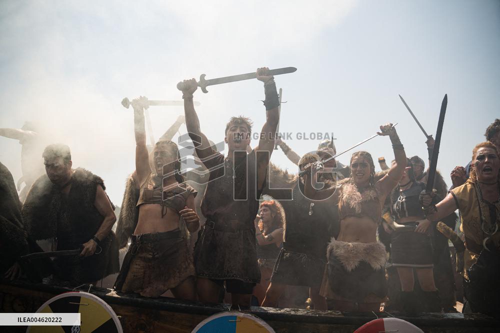 Viking Landing of the LXV Viking Romaria Vikinga - Spain