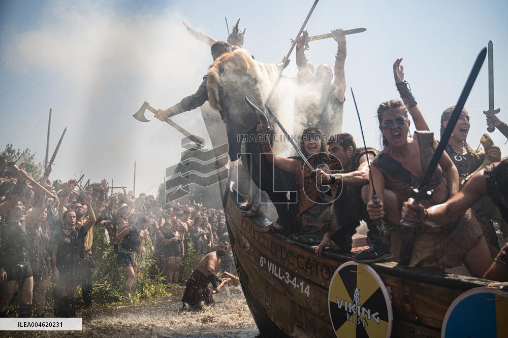 Viking Landing of the LXV Viking Romaria Vikinga - Spain