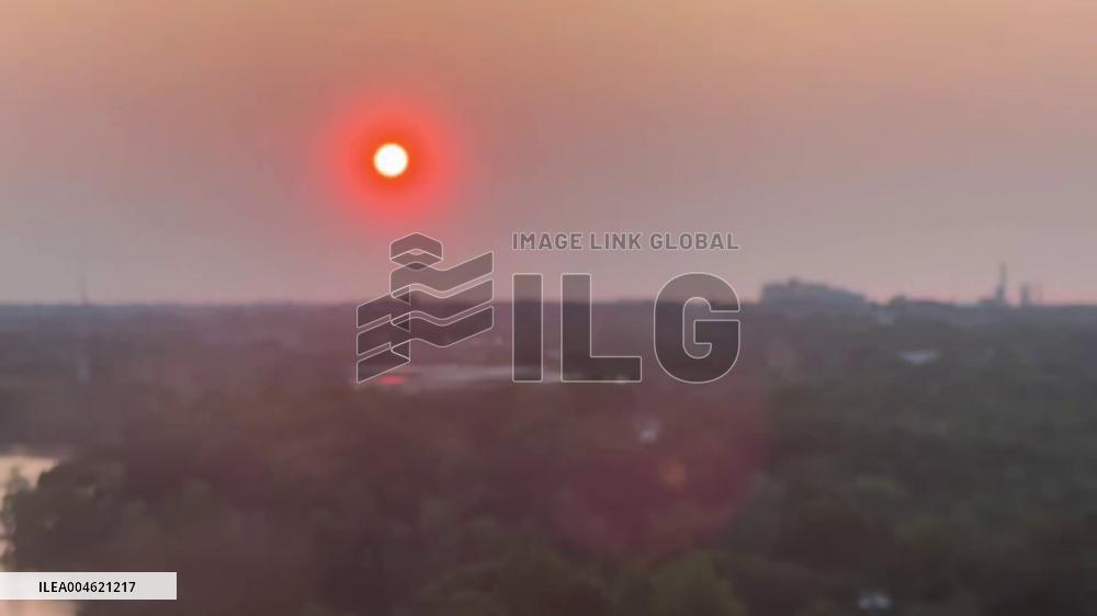 US: Smoke From Canadian Wildfires Creates Hazy Skies Over Boston