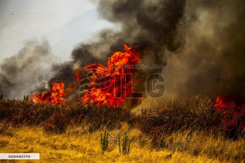 Wildfire Rages Through Los Padres Forest - USA