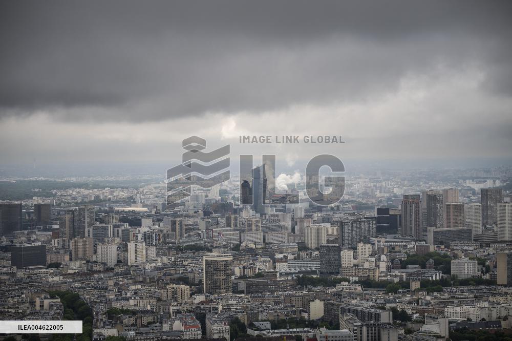 Illustration - City of Paris and Apartment Blocks - Paris