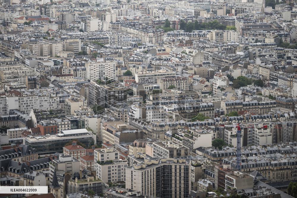 Illustration - City of Paris and Apartment Blocks - Paris