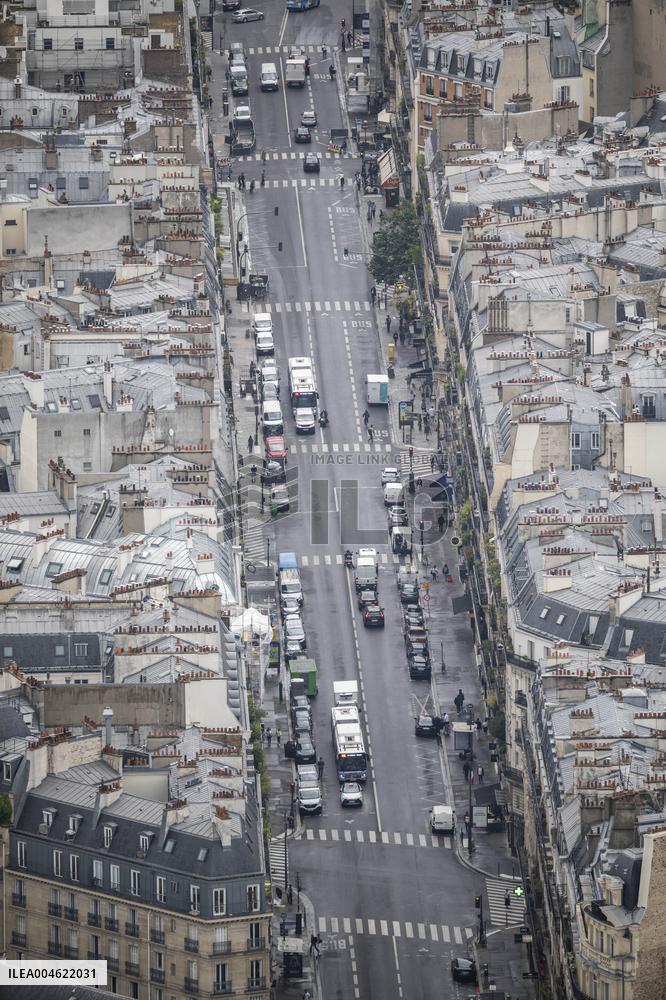 Illustration - City of Paris and Apartment Blocks - Paris