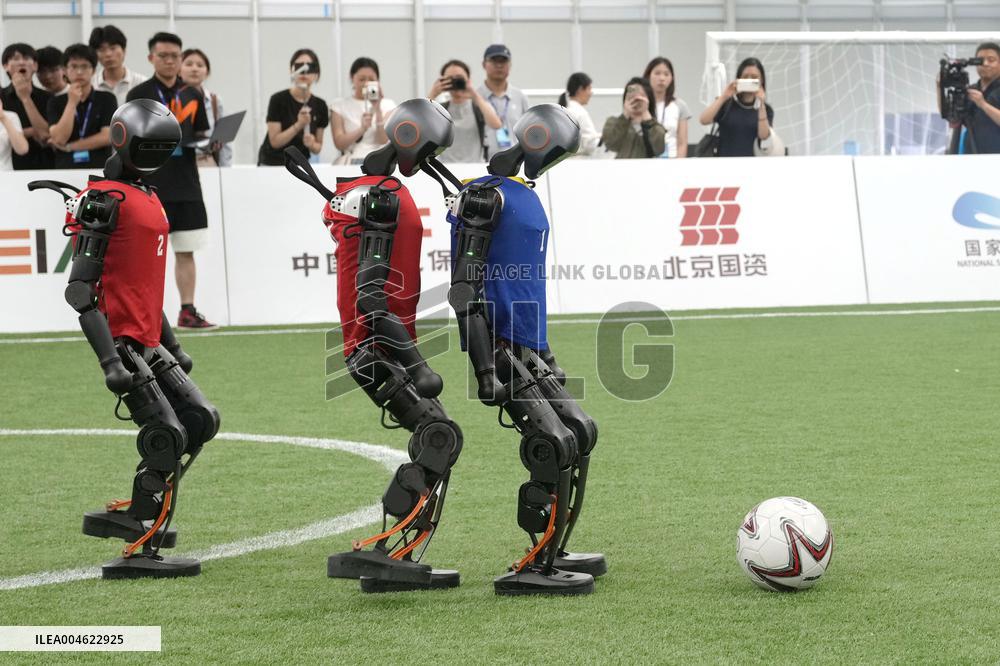 Humanoid robots play football