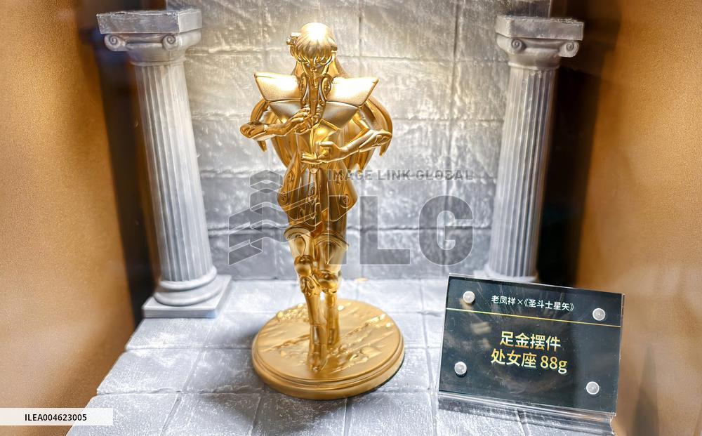 LaoFengXiang Gold Figurine Model at 2025 ChinaJoy