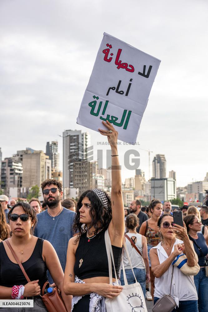 Protesters and Victims Families Mark 5th Anniversary of Port Blast - Beirut