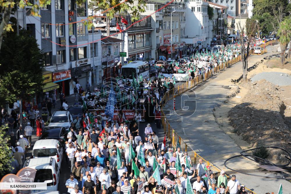 Rally For Gaza in Istanbul - Turkey