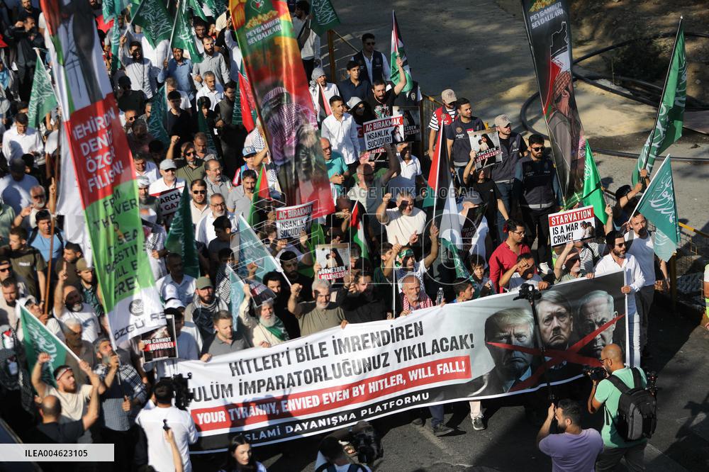Rally For Gaza in Istanbul - Turkey