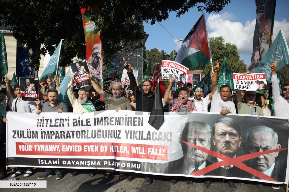 Rally For Gaza in Istanbul - Turkey