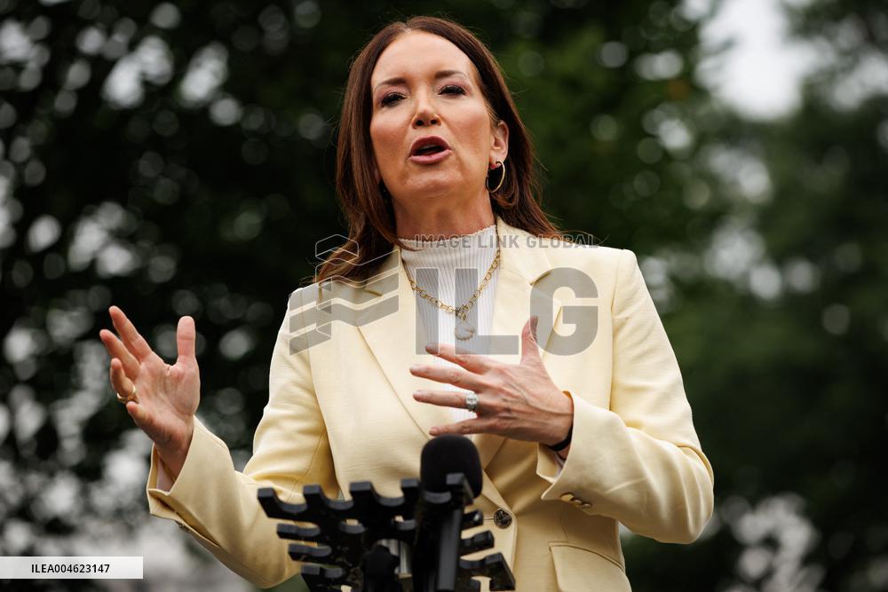 DC: U.S. Secretary of Agriculture Rollins Speaks to Reporters at White House