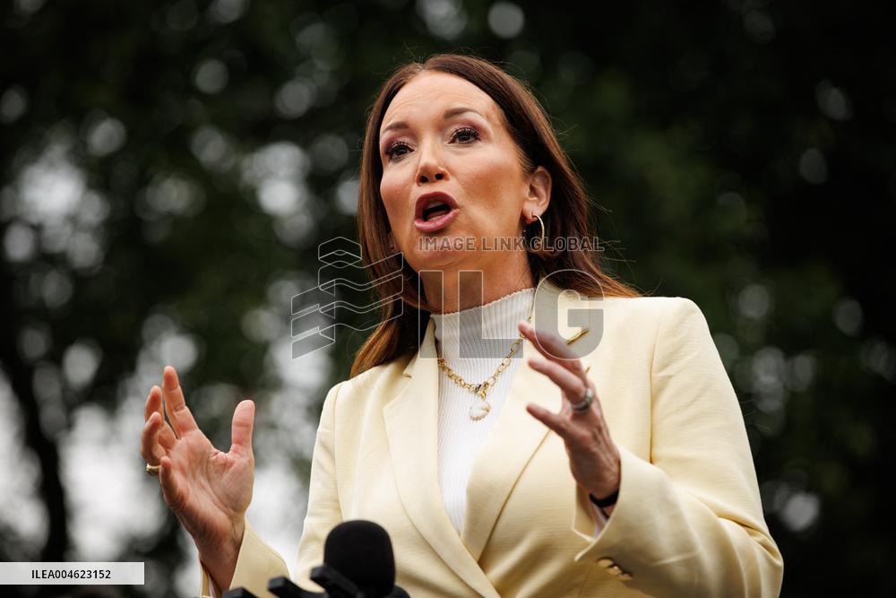 DC: U.S. Secretary of Agriculture Rollins Speaks to Reporters at White House