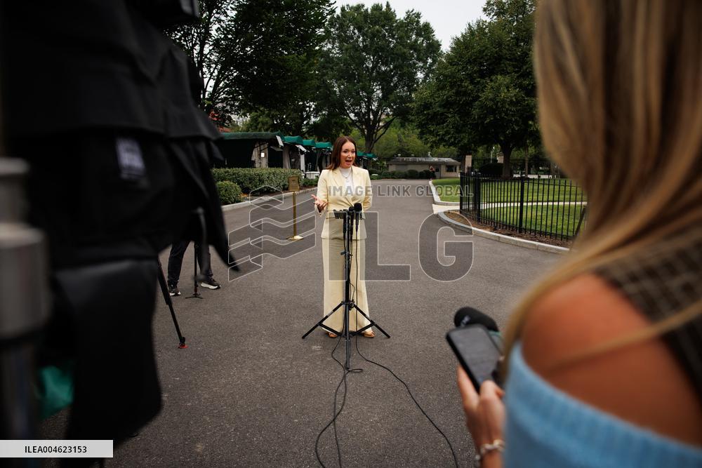 DC: U.S. Secretary of Agriculture Rollins Speaks to Reporters at White House