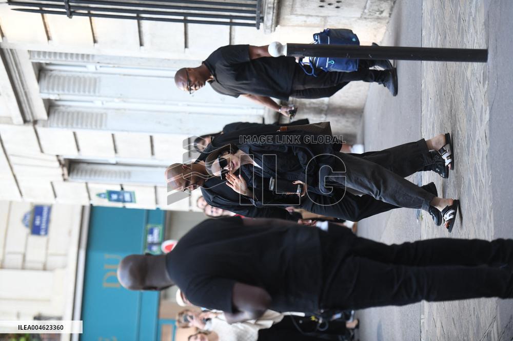 Lily Collins Leaving Emily In Paris Set - Paris