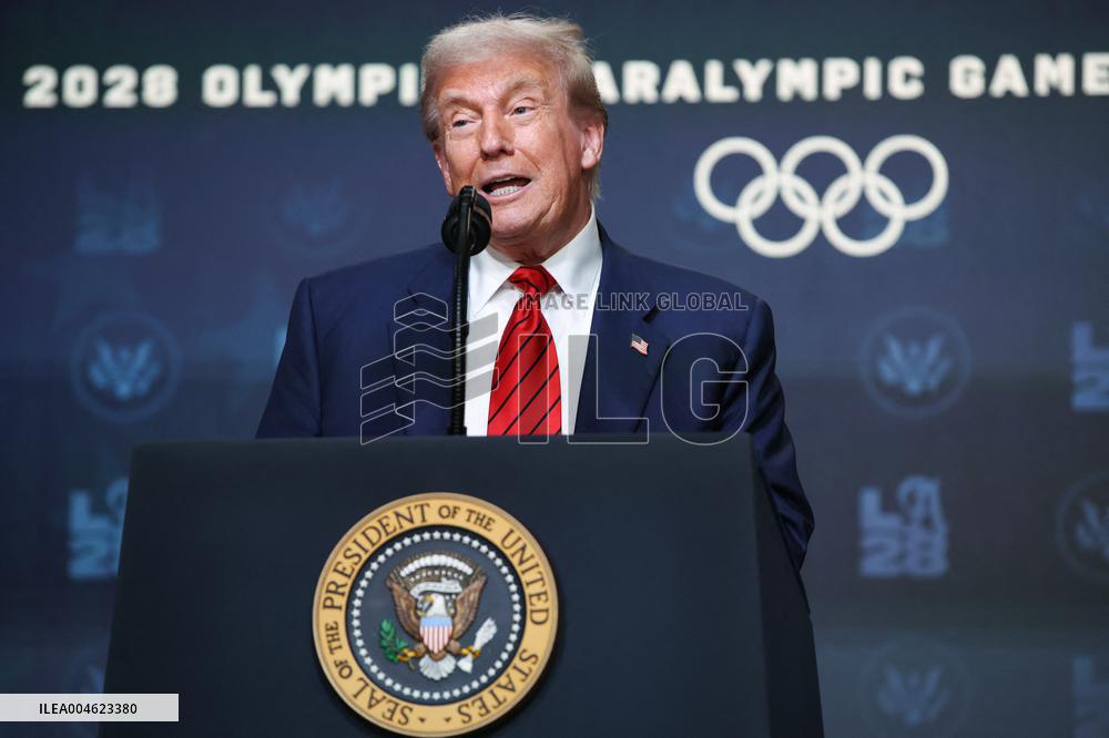 DC: U.S. President Trump Creates 2028 Olympics Task Force with Executive Order